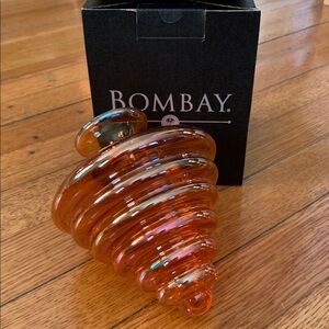 Orange Luster Orchid Vase Bombay Company